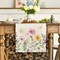 Flowers Butterfly Spring Table Runner, Seasonal Summer Kitchen Dining Table Decoration for Home Party Decor 13x72 Inch